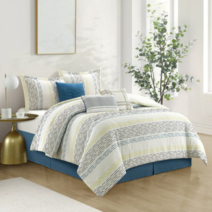 NANSHING AMERICA, INC Merida 7 Piece Striped Comforter Set