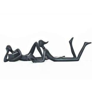 LIFESTYLE GROUP DISTRIBUTION Adam & Friends Home Decor Man & Woman Leisure Readers Sculpture | 2-Piece