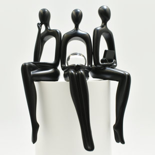 LIFESTYLE GROUP DISTRIBUTION Adam & Friends Home Decor Shelf Sitters, Thinker, Fortune Teller, Reader Sculpture | 3-Piece