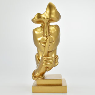 LIFESTYLE GROUP DISTRIBUTION Adam & Friends Home Decor Silence Is Golden Sculpture | 1-Piece