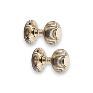 SPIRA BRASS Beehive Door Knob 55mm Aged Brass