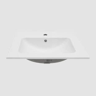 Go Peak Track 19.7'' Ceramic Rectangular Bathroom Sink with Overflow