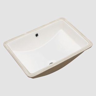 Go Peak Track 13.5'' Ceramic Rectangular Bathroom Sink with Overflow
