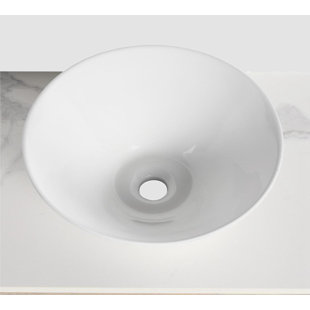 Go Peak Track 16.7'' Ceramic Circular Bathroom Sink