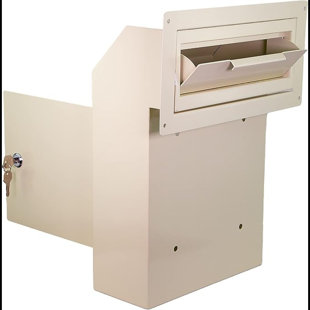 INVENITIAH Pochar Door Drop Box For Mail, Rent, Deposit, And Night Key - Through The Door Locking Steel Mailbox With Rear Access