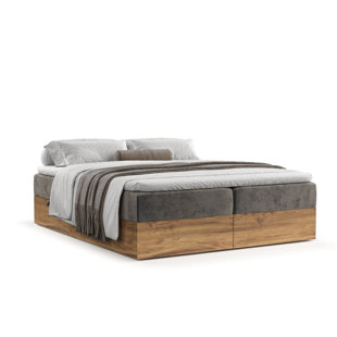 SOHO LIVING Premium Boxspringbett FARO mit Taschenfederkernmatratze mit Kokosmatte und Latex-Topper