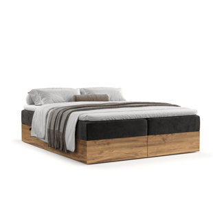 SOHO LIVING Boxspringbett FARO mit Bonellmatratze und Topper