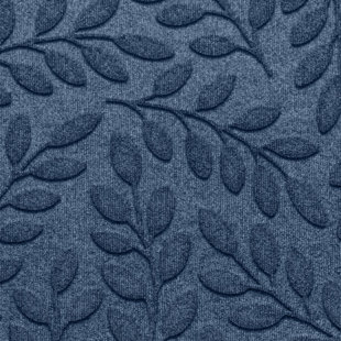 MATTERLY WaterHog Brittney Leaf 8.5 in. x 30 in. Indoor Outdoor Stair Treads (Set of 4)