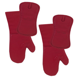 All-Clad Silicone Pot Holder & Oven Mitt 4-Pack