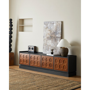 FEEL HIGH PILLOWS Black Standard Solid Wood TV Stands