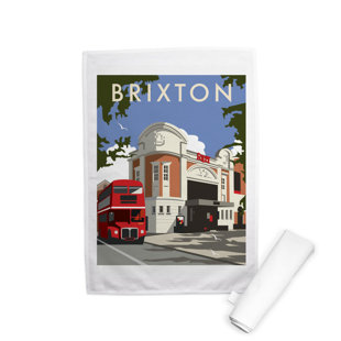 HAPPY LARRY Ritzy Cinema in Brixton, South London Tea Towel