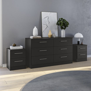 EBERN DESIGNS Soho 3-Piece Bedroom Set - 6-Drawer Dresser And Two 2-Drawer Nightstands