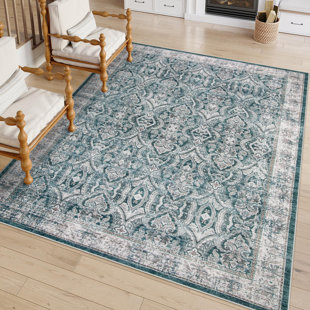SHENZHEN LINGANG TECHNOLOGY CO., LTD Rectangle Machine Washable Full-Cover Vintage Persian Area Rugs