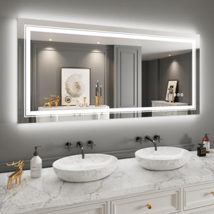 IVY BRONX Maureene RGB LED Bathroom Mirror With Backlit And Front Light