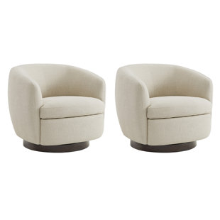 ROOMSENSE Marcy Swivel Barrel Chair (Set of 2)