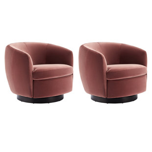 ROOMSENSE Marcy Swivel Barrel Chair (Set of 2)