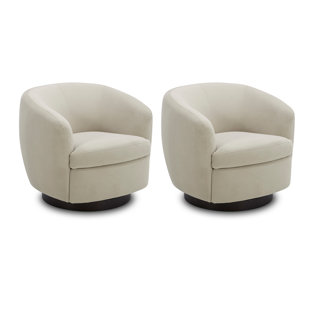 ROOMSENSE Marcy Swivel Barrel Chair (Set of 2)