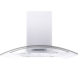 WINDSTER 36" WS-68N Series 550 CFM Convertible Island Range Hood in Stainless Steel