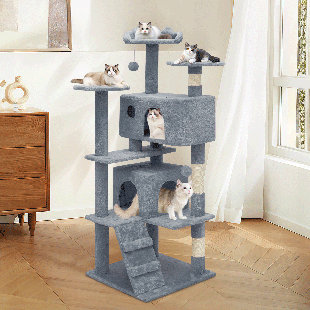 ARCHIE & OSCAR™ Lizzie Cat Tree Multi Level Play Tower Condo Cat Sisal Scratching Posts with Perches and Ramp
