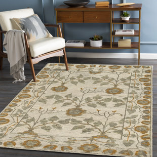 LR RESOURCES Oushak Hand Knotted Classic Floral 100% Wool Area Rug