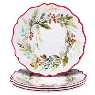 CERTIFIED INTERNATIONAL Christmas Gatherings Set of 4 Dinner Plate 11" (Set of 4)