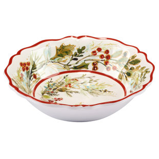 CERTIFIED INTERNATIONAL Christmas Gatherings Set of 4 All Purpose Bowl 8.5" x 2" (Set of 4)