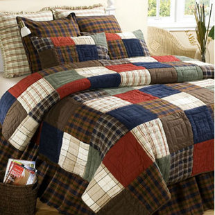 AMITY HOME Soho Farmhouse / Country Percale Patchwork Quilt