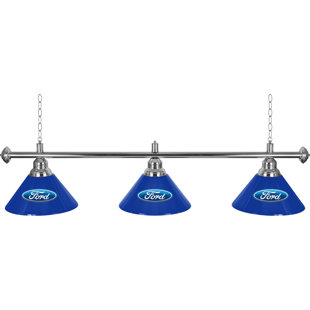 TRADEMARK GLOBAL Ford 3 - Light Chrome Pool Table Lights Pendant