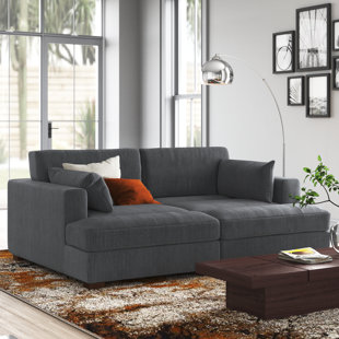 WADE LOGAN® Bentura 83.86'' Recessed Arm Modular Sofa