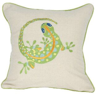 MANOR LUXE Archipelago Embroidered Cotton Blend Reversible Throw Pillow