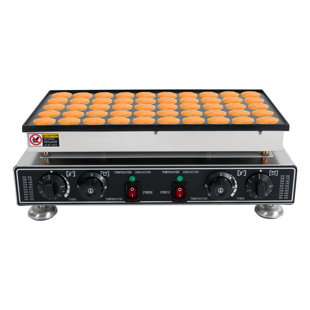 DALELEE Commercial Pancake Maker 50 Holes Electric Mini Dutch Baker Machine Nonstick