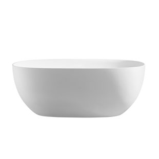 CPINGAO CPG8845-1600 62.99'' x 30.71'' Freestanding Soaking Solid Surface Bathtub