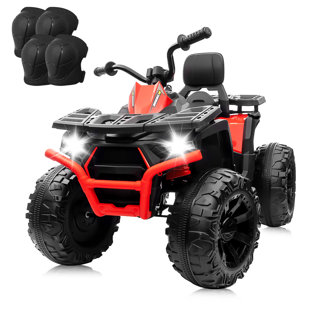 ANRLI 24V Kids Ride on ATV with 2 Seater, 400W 9AH Powered Electric Car w/ LED Lights, High & Low Speed ﻿，Halloween, Christmas gifts