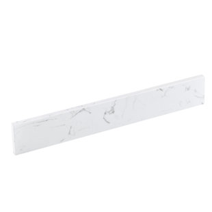 BOHUANG 30-Inch Carrara White Engineered Stone Backplash For Bathroom Vanity Top
