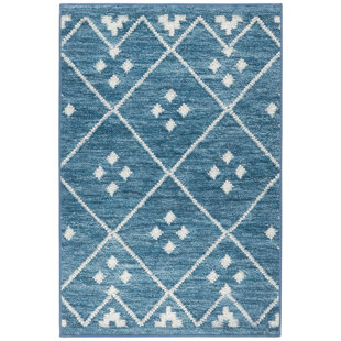 DASH AND ALBERT RUGS Kota Indigo Machine Washable Rug