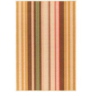 DASH AND ALBERT RUGS Sienna Stripe Multi Machine Washable Rug