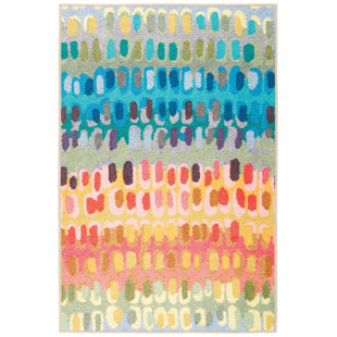 DASH AND ALBERT RUGS Paint Chip Multi Machine Washable Rug