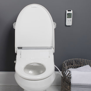 BIO BIDET BY BEMIS BB2000 Elongated Toilet Seat Bidet + 6 Bidet Towels