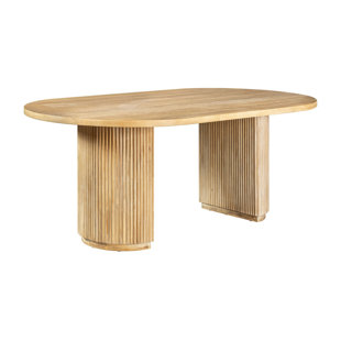VIG FURNITURE Jacobson - Modern Natural Acacia Oval Dining Table