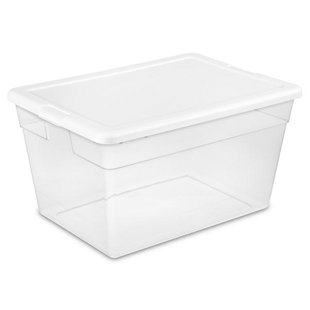 Sterilite Storage Box, Stackable Bin with Lid, Container to Organize