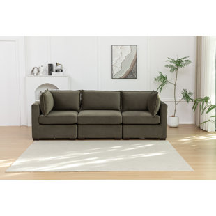 WOVENBYRD Bennett 3 Piece Flange Seam Modular Sofa