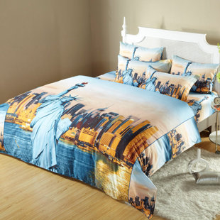 DOLCE MELA Statue of Liberty Duvet Cover Set