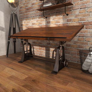 TRENT AUSTIN DESIGN® Reale Solid Wood Top Drafting Table