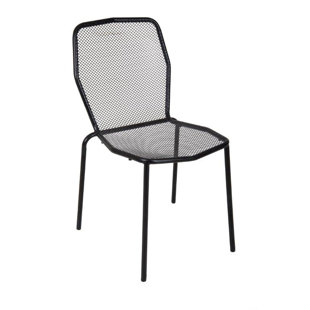 BFM SEATING Avalon Metal Solid Back Stacking Side Chair