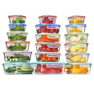 MINT PANTRY® Emily Glass Food Storage Container (Set of 18)