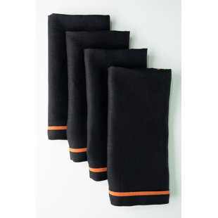 DMOKSHA D'Moksha Homes Reversible Linen Dinner Napkins 20 x 20 Inch (Set of 4)