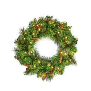 NATIONAL TREE COMPANY Faux Lighted 60cm Wreath