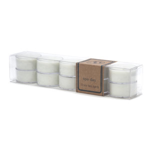 ECO CANDLE CO Spa Day Scented Tealight Candle with Plastic Holder (Set of 10)