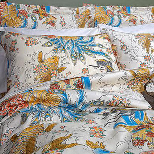 SIN IN LINEN Geisha Garden Duvet Cover