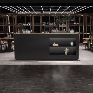 LKIWXAQ RECEPTION DESK Vintage Bar Counter Cash Register 86.61'' Home Bar